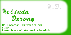 melinda darvay business card